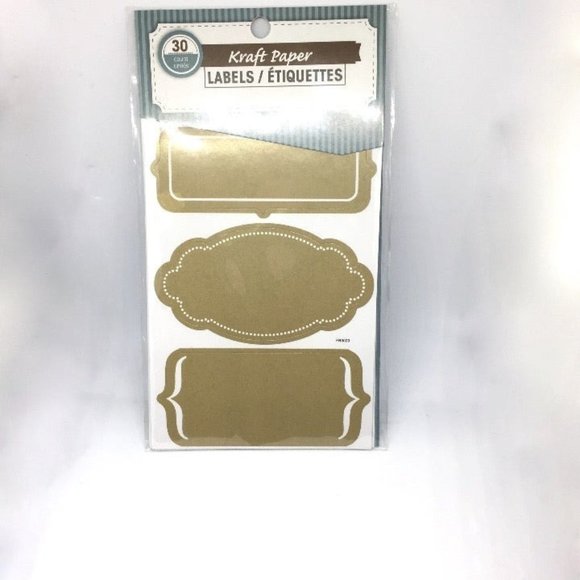 Kraft Paper Labels Total 30 pack - Picture 1 of 7